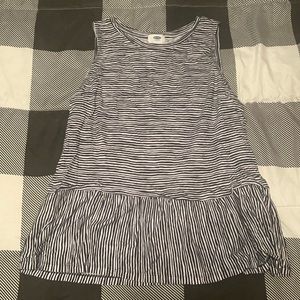 Navy and white tank top